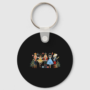 Retro Nutcracker Ballet Christmas Tree S For Women Keychain