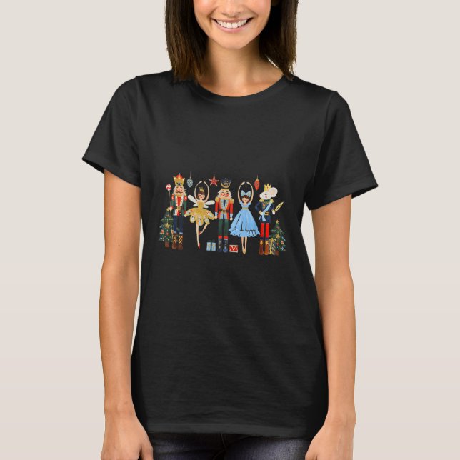 Retro Nutcracker Ballet Christmas Tree Shirts For  (Front)