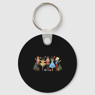 Retro Nutcracker Ballet Christmas Tree Shirts For  Keychain