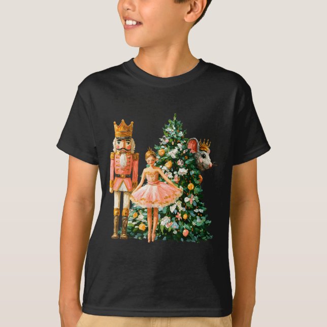Retro Nutcracker Ballet Nk Christmas Xmas Vibes Wo T-Shirt (Front)