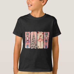 Retro Nutcracker Llet Pink Christmas Xmas Vibes Wo T-Shirt