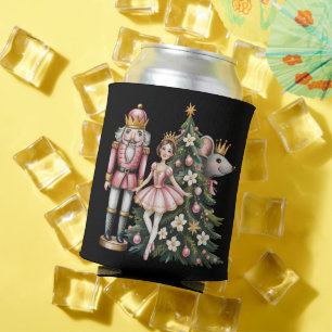 Retro Nutcracker Scene Vintage Christmas Matching  Can Cooler
