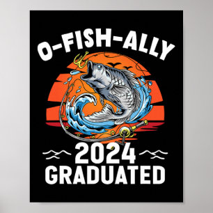 Retro O-fish-ally 2024 Graduated Senior Graduation Poster