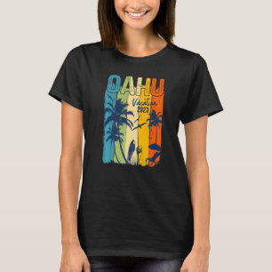 Retro Oahu 2023 Hawaiian Family Vacation Matching  T-Shirt