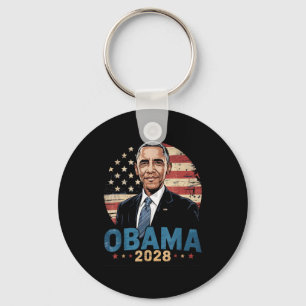Retro Obama Vintage President 2028 Obama  Keychain