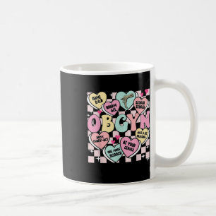 Retro Obgyn Candy Heart Valentines Labour &amp; De Coffee Mug