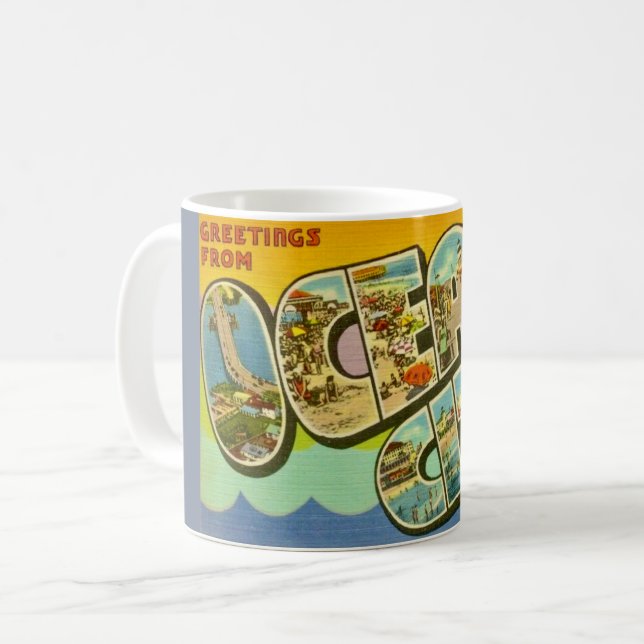 Retro Ocean City NJ Coffee Mug (Front Left)