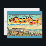 Retro Ocean City NJ Greetings Postcard<br><div class="desc">Wonderful retro postcard greeting from Ocean City,  New Jersey repurposed!</div>