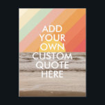 Retro Ocean Landscape Custom Quote Postcard<br><div class="desc">Create your own custom quote postcard with personalized text on a retro ocean landscape background.</div>