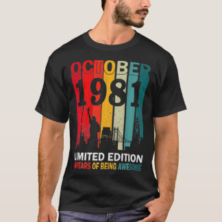 Retro October 1981 Limited Edition 40 Years of Bei T-Shirt