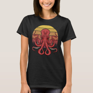 Retro Octopus Kraken Tentacles Marine Biology Octo T-Shirt