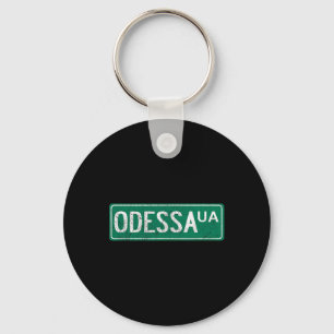 Retro Odessa Ukrainian Stand With Ukraine Keychain