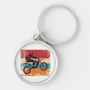 Retro Off Road Motorcycle Motocross Enduro Keychain