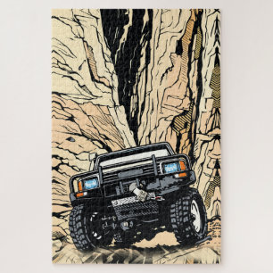 Retro Off-Road Truck Rock Crawl Pop Art Jigsaw Puzzle