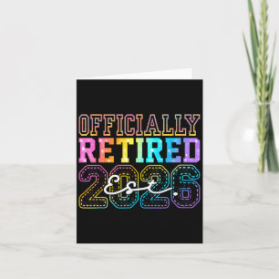 Retro Officially Retired 2026 Funny Retirement 26  Card
