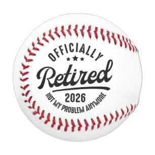 Retro Officially Retired 2026 Funny Retirement Baseball