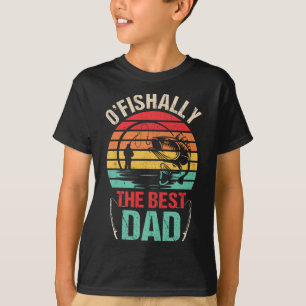 Retro Ofishally The Best Dad Fishing Father Fisher T-Shirt