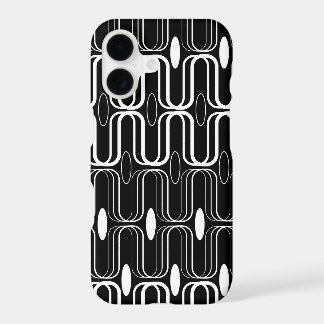 Retro Ogee Pod Black & White Abstract Mod Art