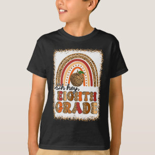 Retro Oh Hey Eighth Grade Boho Rainbow First Day O T-Shirt