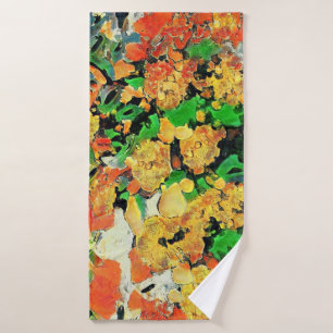 Retro Oil Painting: Van Gogh Monet Bath Towel