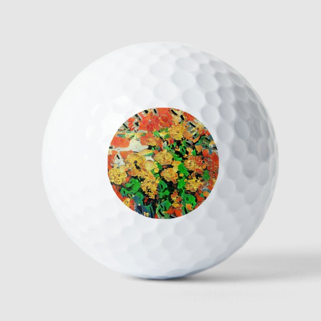 Retro Oil Painting: Van Gogh Monet Golf Balls (Front)