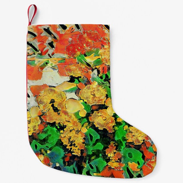 Retro Oil Painting: Van Gogh Monet Small Christmas Stocking (Front)