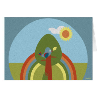 Rétro oiseau d'arc-en-ciel