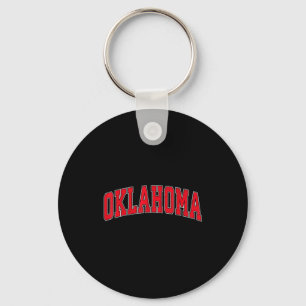 Retro Oklahoma Ok For Men Women Boys Girls Kids Keychain