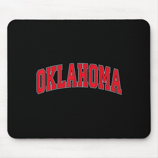 Retro Oklahoma Ok For Men Women Boys Girls Kids  Mouse Pad (Front)