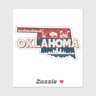 Retro Oklahoma State Car Sticker