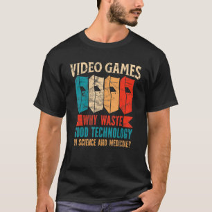 Retro Old Arcade Machine Games Quote  Classic Vide T-Shirt