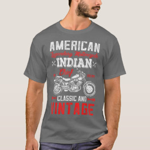 Retro Old Biker American Motorcycle Vintage Motocr T-Shirt