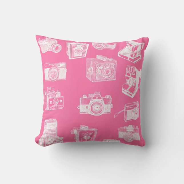 Retro Old doubles bed Throw Pillow (Front)