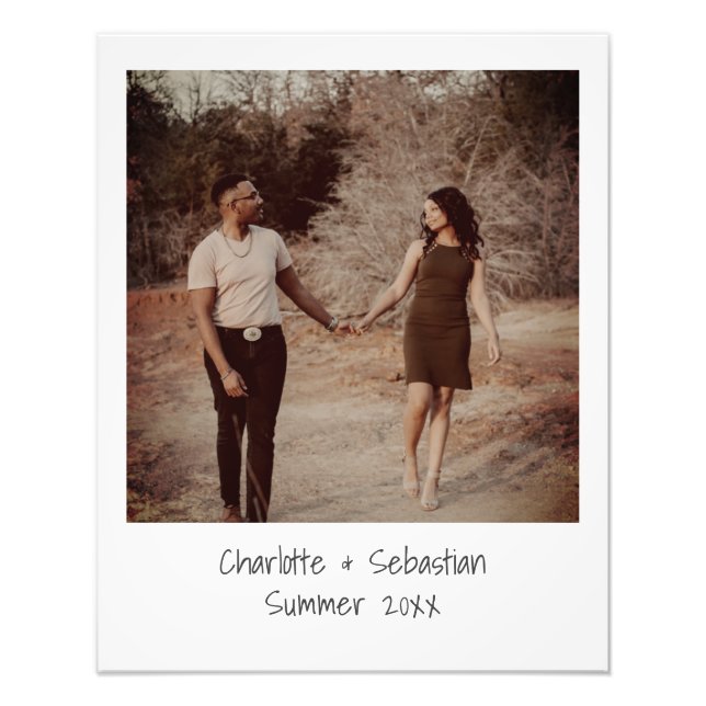 Retro Old Instant Faded Filter Photo Personalized Print (Front)
