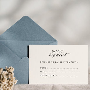 Retro old money chequered pattern Song request Enclosure Card