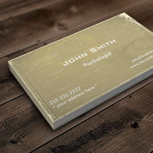 Retro Old Paper Psychologist Business Card