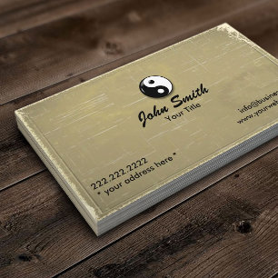 Retro Old Paper Yin Yang Business Card