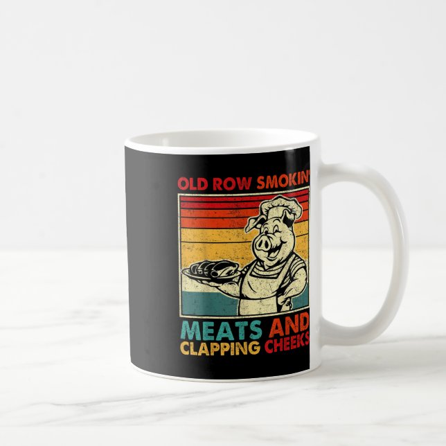 Retro Old Row Smoking Meats And Clapping Cheeks Fu Coffee Mug (Right)