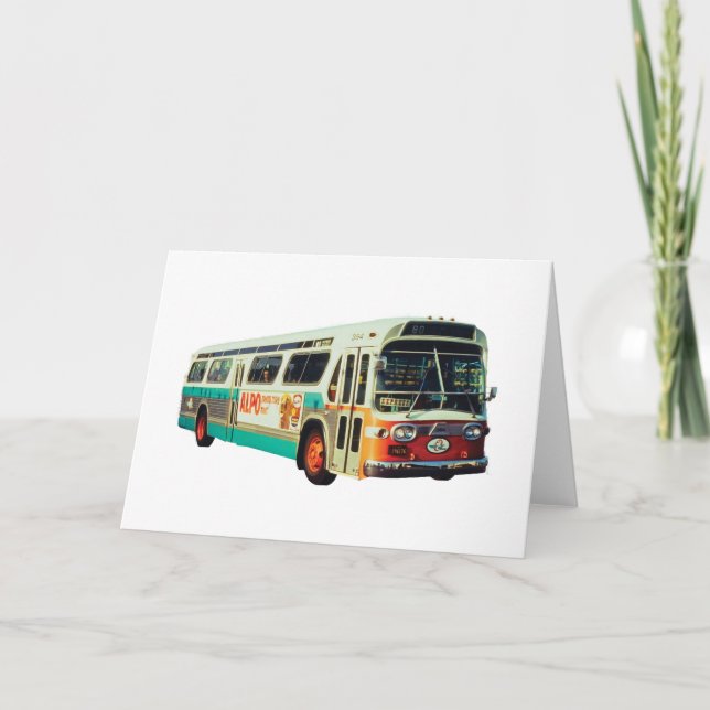 RETRO OLD SCHOOL AC TRANSIT BUS CARD (Front)