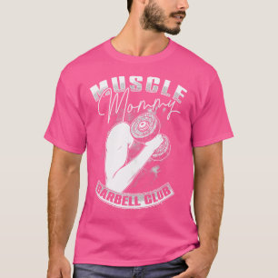 Retro Old School Gym Muscle Mommy Barbell Lifting  T-Shirt