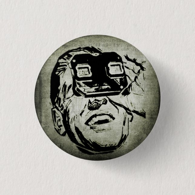 Retro Old School Photo Viewer Kitshch 1 Inch Round Button (Front)