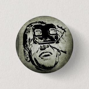 Retro Old School Photo Viewer Kitshch 1 Inch Round Button