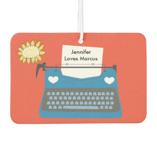 Retro Old Time Typewriter Custom Air Freshner Air Freshener