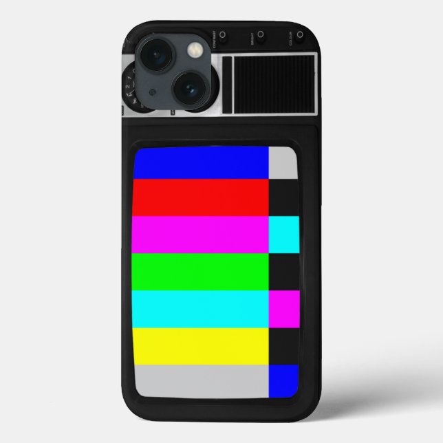 Retro Old TV with Colour Bar iPhone 6 case (Back)