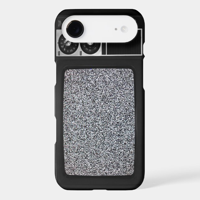 Retro Old TV with Static Screen Case-Mate iPhone Case (Back)
