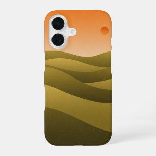 Retro Olive Hills iPhone 16 Case