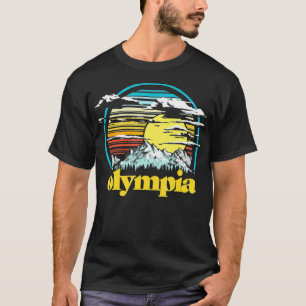 Retro Olympia Washington Vintage 80s Style Mountai T-Shirt