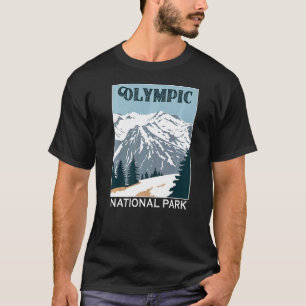 Retro Olympic National Park Mountain Camping Souve T-Shirt