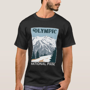 Retro Olympic National Park Mountain Camping Souve T-Shirt