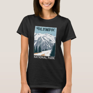 Retro Olympic National Park Mountain Camping Souve T-Shirt